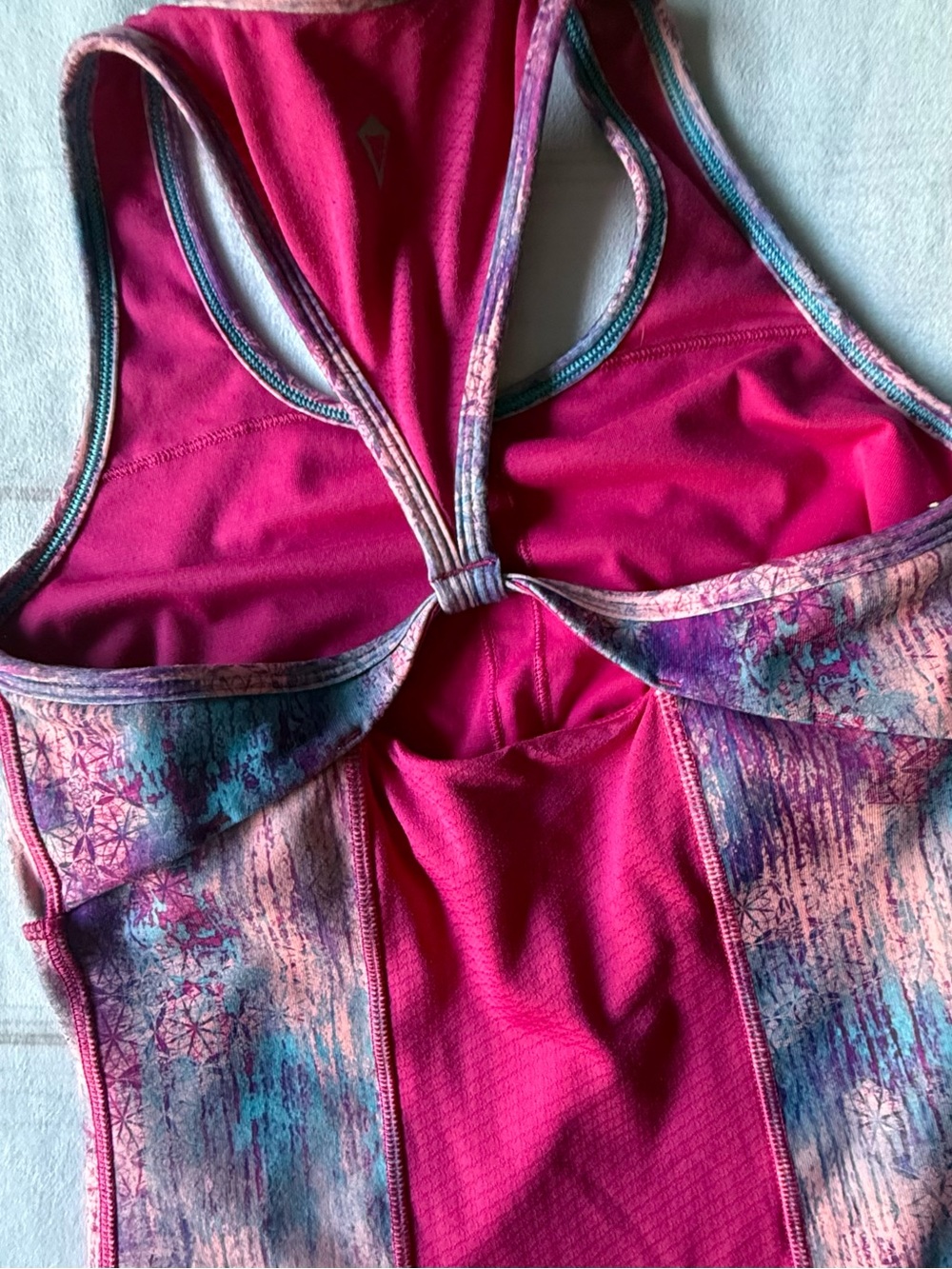 Ivivva Pink Purple Blue Tie-Dye Racerback Athletic Top size 12 - Picture 5 of 7